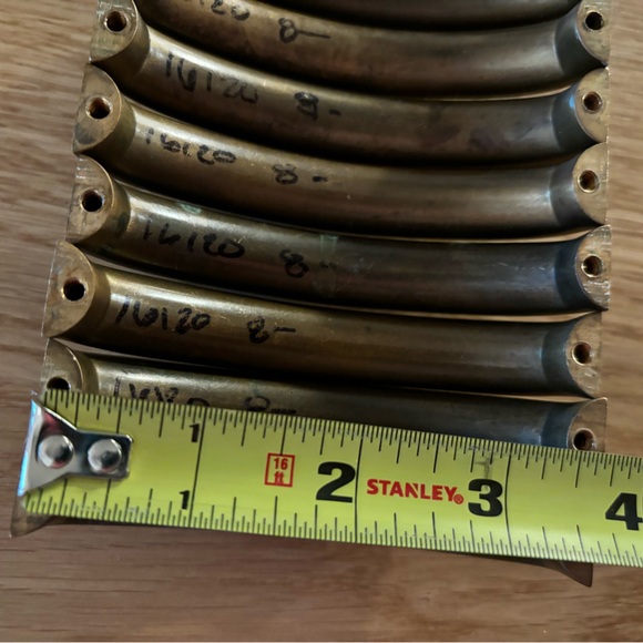 Solid brass cabinet pulls vintage 4 inches - Picture 2 of 3